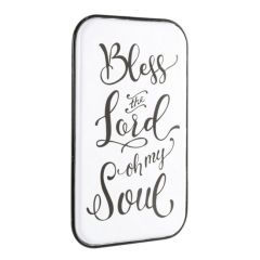 Bizzotto Πινακίδα "Bless The Lord Oh My Soul"  Μεταλλική Λευκή 37,5x63
