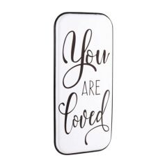 Bizzotto Πινακίδα "You Are Loved" Μεταλλική Λευκή 38x82 Εκ.