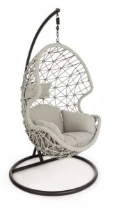 Bizzotto Kelly Κρεμαστή Πολυθρόνα Εξωτερικού Χώρου Γκρι 92x70x125