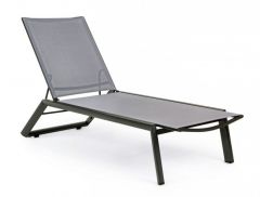 Bizzotto Cruise Ξαπλώστρα Αλουμινίου Ανθρακί 67x194x95