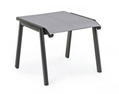 Bizzotto Cruise Υποπόδιο Εξωτερικού Χώρου Αλουμινίου Ανθρακί 53x51x44