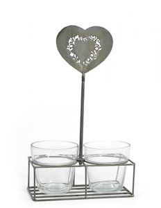 ZAROS VINTAGE ΚΗΡΟΠΗΓΙΟ ΜΕ ΚΑΡΔΙΑ 14Χ7Χ23,5 ΚΩΔΙΚΟΣ: DIN-4400