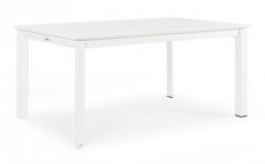Bizzotto Konnor Επεκτεινόμενο Τραπέζι Εξωτερικού Χώρου Αλουμινίου Λευκό 160-240x100x76