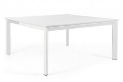 Bizzotto Konnor Επεκτεινόμενο Τραπέζι Εξωτερικού Χώρου Αλουμινίου Λευκό 160x110-160x77,5