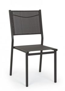 Bizzotto Hilde Καρέκλα Εξωτερικού Χώρου Αλουμινίου Ανθρακί 46x57x88