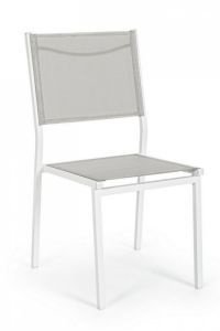 Bizzotto Hilde Καρέκλα Εξωτερικού Χώρου Αλουμινίου Λευκή 46x57x88