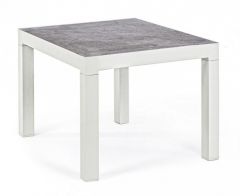 Bizzotto Kledi Βοηθητικό Τραπέζι Εξωτερικού Χώρου Λευκό/Γκρι 50x50x46