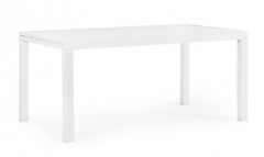 Bizzotto Hilde Επεκτεινόμενο Τραπέζι Εξωτερικού Χώρου Αλουμινίου Λευκό 160-240x90x75