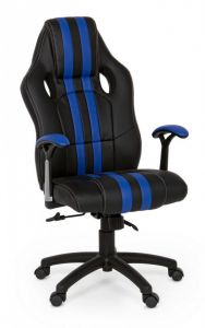 Bizzotto Spider Καρέκλα Γραφείου Pu Μαύρη/Μπλε 63x64,5x121