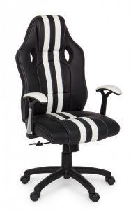 Bizzotto Spider Καρέκλα Γραφείου Pu Μαύρη/Λευκή 63x64,5x121