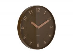 Karlsson Amena Ρολόι Τοίχου Πλαστικό Ø40x4 I Mocha Brown