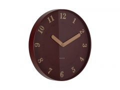 Karlsson Amena Ρολόι Τοίχου Πλαστικό Ø40x4 I Burgundy Red