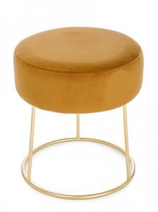 Bizzotto Clarissa Σκαμπώ Βελούδινο Ώχρα 35x35x40