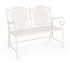 Bizzotto Emily Παγκάκι Μεταλλικό Αντικέ Εκρού 115x60x92