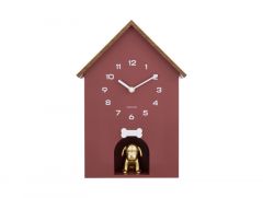 Karlsson Dog House Ρολόι Τοίχου Polystyrene 26,5x11,5x36,5 I Burgundy Red