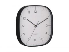Karlsson Grato Cuadrado Ρολόι Τοίχου Αλουμινίου 29x29 I Warm Grey - Black