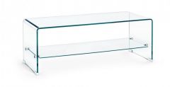 Bizzotto Iride Τραπέζι Σαλονιού Γυάλινο Διάφανο 100x40x38