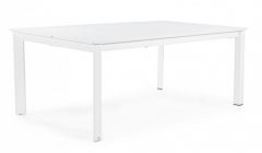 Bizzotto Konnor Επεκτεινόμενο Τραπέζι Εξωτερικού Χώρου Αλουμινίου Λευκό 200-300x110x76