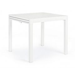 Bizzotto Pelagius Επεκτεινόμενο Τραπέζι Εξωτερικού Χώρου Αλουμινίου Λευκό 83-166x80x75