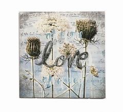 ZAROS ΔΙΑΚΟΣΜΗΤΙΚΟΣ ΚΑΜΒΑΣ "LOVE & FLOWERS" 30Χ30 ΚΩΔΙΚΟΣ: PI250