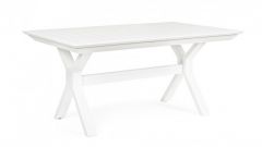 Bizzotto Kenyon Επεκτεινόμενο Τραπέζι Εξωτερικού Χώρου Αλουμινίου Λευκό 180-240x100x76