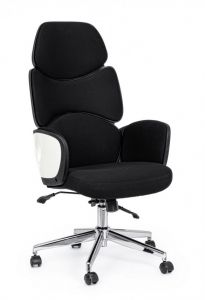 Bizzotto Armstrong Καρέκλα Γραφείου Υφασμάτινη Μαύρη/Λευκή 64x69x128