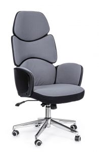 Bizzotto Armstrong Καρέκλα Γραφείου Υφασμάτινη Σκούρα Γκρι/Μαύρη 64x69x128