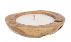 Bizzotto Akabe Κερί Σε Ξύλινο Δοχείο Ø30x8