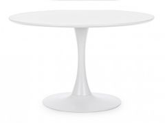 Bizzotto Bloom Τραπέζι Φαγητού Μεταλλικό/Mdf Λευκό Ø120x75