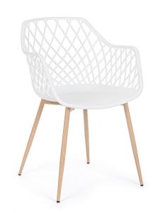 Bizzotto Optik Καρέκλα Πλαστική Λευκή 58x54x85,5