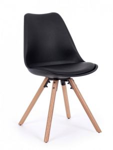 Bizzotto New Trend Καρέκλα Pu/Πλαστική Μαύρη 54x49x83,5