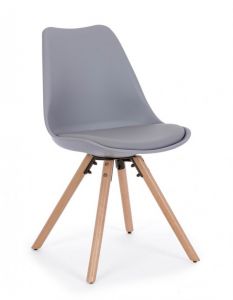 Bizzotto New Trend Καρέκλα Pu/Πλαστική Γκρι 54x49x83,5