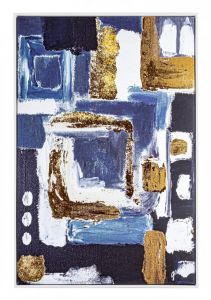 Bizzotto Bold Πίνακας Σε Καμβά Χρυσός/Μπλε 122,6x4,3x82,6