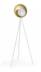 Bizzotto Design Φωτιστικό Δαπέδου Μεταλλικό Λευκό/Χρυσό 87x56x155