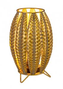 Bizzotto Tarfaya Επιτραπέζιο Φωτιστικό Μεταλλικό Χρυσό Ø16,5x26,5