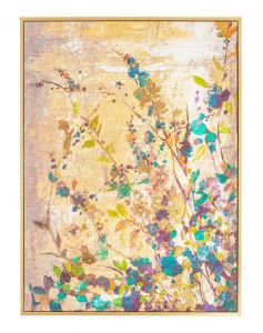 Bizzotto Gallery Πίνακας Σε Καμβά "Φύλλα" Χρυσός 60x3,2x80