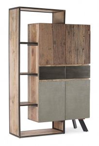 Bizzotto Manchester Ντουλάπι Μεταλλικό/Ξύλινο Mango 118x38x180