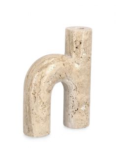 Bizzotto Tikar Κηροπήγιο Μαρμάρινο Μπεζ 15x3,75x20