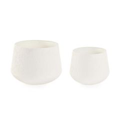 Bizzotto Kenar Κασπώ Μεταλλικά Ματ Εκρού Σετ 2 Τμχ Ø48x42 Εκ.