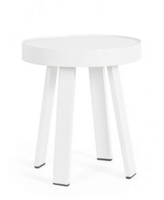 Bizzotto Spyro Βοηθητικό Τραπέζι Εξωτερικού Χώρου Λευκό Ø41x46