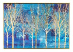 Bizzotto Gallery Πίνακας Σε Καμβά "Δέντρα" Χρυσός/Μπλε 100x3,2x70