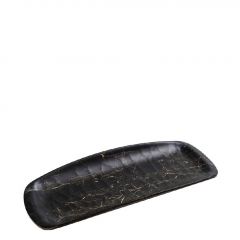 Espiel Black Wood Πιατέλα Σερβιρίσματος "Γόνδολα" Μαύρη 33,5x13,5x3 Κωδικός: HWM784K48-6