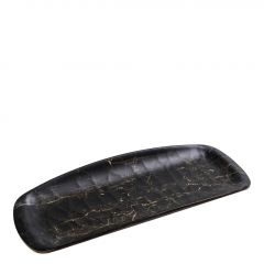 Espiel Black Wood Πιατέλα Σερβιρίσματος "Γόνδολα" Μαύρη 40,5x16,5x3,5 Κωδικός: HWM785K36-6