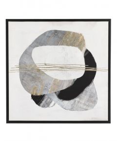 Bizzotto Sketch Πίνακας Σε Καμβά Γκρι/Χρυσός 50x3,2x50 Εκ.