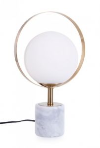 Bizzotto Sphere Επιτραπέζιο Φωτιστικό Γυάλινο/Μεταλλικό Χρυσό Ø25x43