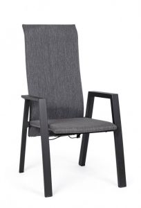 Bizzotto Ethan Ανακλινόμενη Καρέκλα Εξωτερικού Χώρου Ανθρακί 59,5x72x111