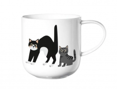 Asa Selection COPPA SURPRISED CATS Κούπα Πορσελάνινη Λευκή 400 ml