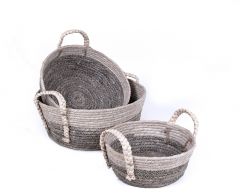 ZAROS ΨΑΘΙΝΑ ΚΑΛΑΘΙΑ ΣΕΤ 3 ΤΕΜΑΧΙΩΝ ΓΚΡΙ 28Χ13 ΚΩΔΙΚΟΣ: GR421