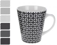 ZAROS ΚΟΥΠΑ ΛΕΥΚΗ/ΜΑΥΡΗ ΜΕ ΓΕΩΜΕΤΡΙΚΑ ΣΧΕΔΙΑ 12Χ9Χ10,5 ΚΩΔΙΚΟΣ: HM465