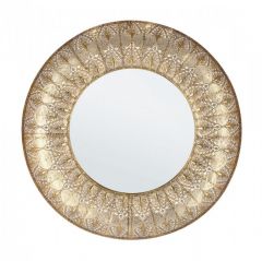 Bizzotto Larjam Καθρέπτης Τοίχου Μεταλλικός Χρυσός Ø70x5,5